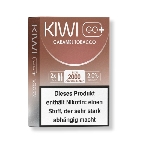 KIWI GO+ Prefilled Pods Caramel Tobacco 2x2ml 20mg