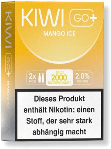 KIWI GO+ Prefilled Pods Mango Ice 2x2ml 20mg