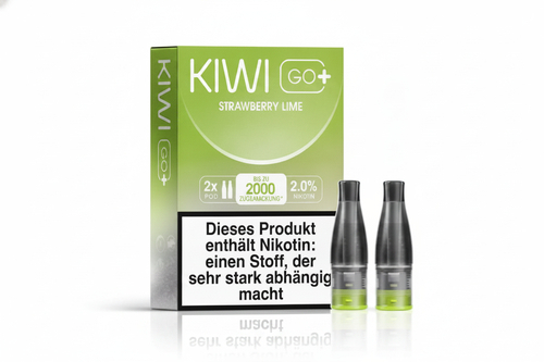 KIWI GO+ - Prefilled Pods (2 Stück) - Strawberry Lime - 20mg/ml