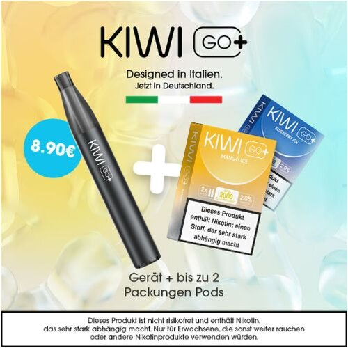 KIWI GO+ Registrierungsangebot Schwarz