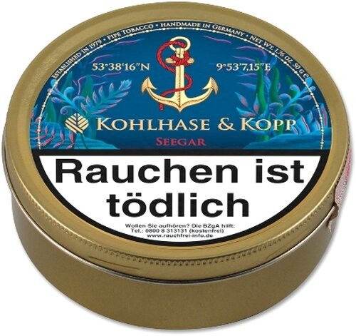 KOHLHASE & KOPP Caribbean Blue Seeger 50g Dose Pfeifentabak KOHLHASE & KOPP Caribbean Blue Seeger 50g Dose Pfeifentabak