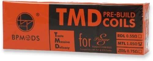 BP MODS TMD Pro Serie Coil 1,05 Ohm 5Stk. BP MODS TMD Pro Serie Coil 1,05 Ohm 5Stk.