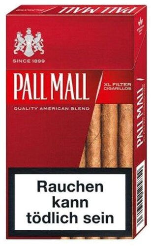 Einzelpackung Pall Mall Filterzigarillos XL Rot mit Naturdeckblatt