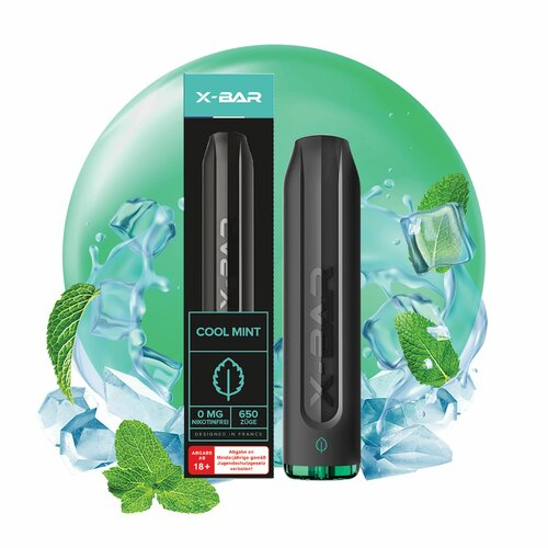 X-Bar Einweg E-Shisha Cool Mint 0mg ca. 650 Züge X-Bar Einweg E-Shisha Cool Mint 0mg ca. 650 Züge