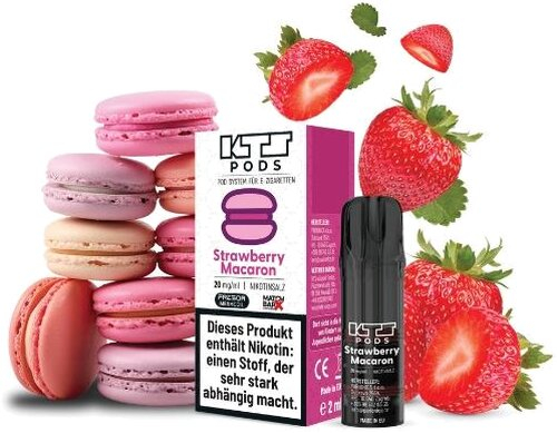 KTS Pod Strawberry Macaron 2ml 20mg KTS Pod Strawberry Macaron 2ml 20mg