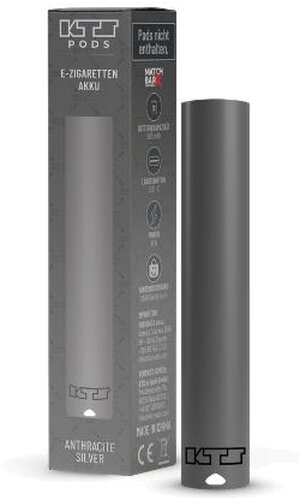 KTS Pods Akku 500 mAh Anthracite Silver KTS Pods Akku 500 mAh Anthracite Silver