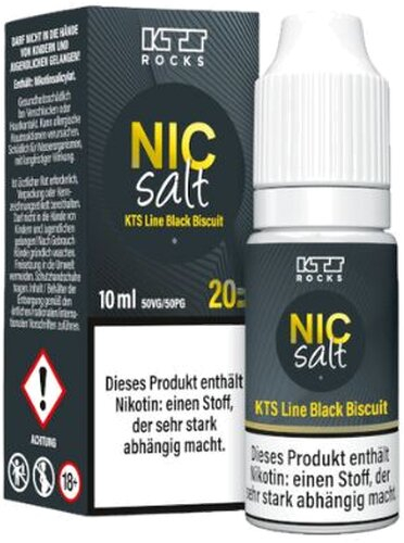 KTS Rocks Nic Salt Black Biscuit Nikotinsalz Liquid 20mg KTS Rocks Nic Salt Black Biscuit Nikotinsalz Liquid 20mg
