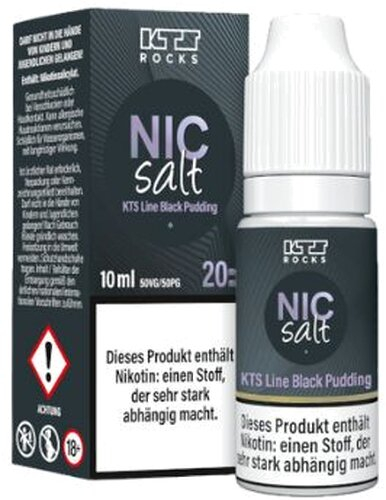 KTS Rocks Nic Salt Black Pudding Nikotinsalz Liquid 20mg KTS Rocks Nic Salt Black Pudding Nikotinsalz Liquid 20mg