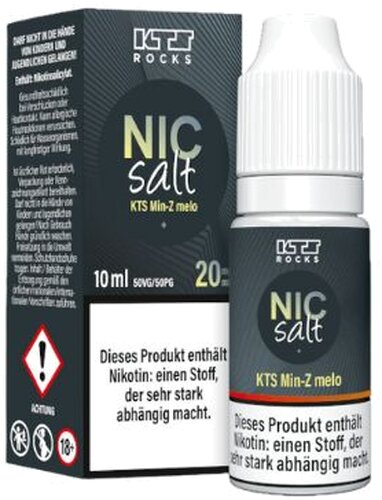 KTS Rocks Nic Salt Min-Z Melo Nikotinsalz Liquid 20mg KTS Rocks Nic Salt Min-Z Melo Nikotinsalz Liquid 20mg
