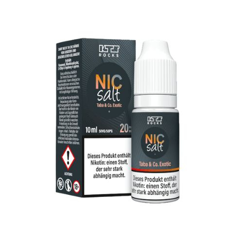 KTS Rocks Nic Salt Taba & Co. Exotic Nikotinsalz Liquid 20mg KTS Rocks Nic Salt Taba & Co. Exotic Nikotinsalz Liquid 20mg