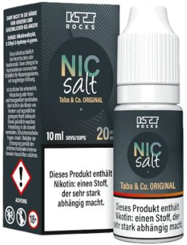 KTS Rocks Nic Salt Taba & Co. Original Nikotinsalz Liquid 20mg