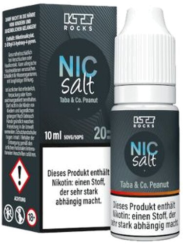 KTS Rocks Nic Salt Taba & Co. Peanut Nikotinsalz Liquid 20mg KTS Rocks Nic Salt Taba & Co. Peanut Nikotinsalz Liquid 20mg