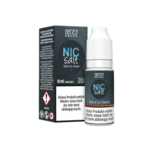 KTS Rocks Nic Salt Taba & Co. Peanut Nikotinsalz Liquid 20mg KTS Rocks Nic Salt Taba & Co. Peanut Nikotinsalz Liquid 20mg