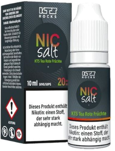 KTS Rocks Nic Salt Tea Rote Früchte Nikotinsalz Liquid 20mg