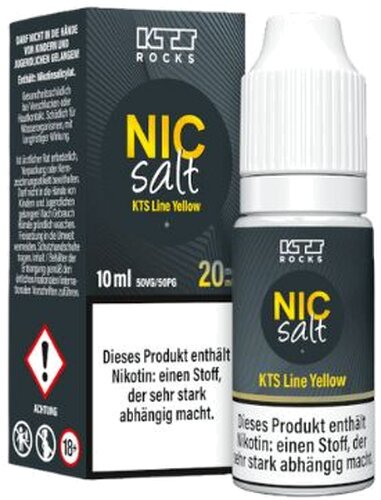 KTS Rocks Nic Salt Yellow Nikotinsalz Liquid 20mg KTS Rocks Nic Salt Yellow Nikotinsalz Liquid 20mg