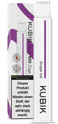 Kubik Einweg E-Zigarette Grape Ice 20mg