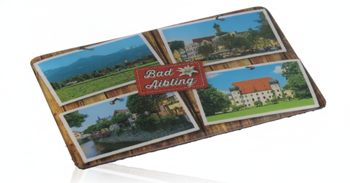 Kühlschrankmagnet Bad Aibling, Umgebung 4 verschiedene Ansichten 1 Stk.
