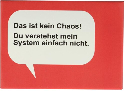 Kühlschrankmagnet Das ist kein Chaos! Du verstehst mein System einfach nicht. 9x6,5cm