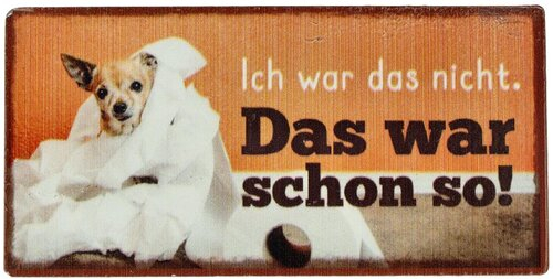 Kühlschrankmagnet Ich war das nicht. Das war schon so! 10x5cm