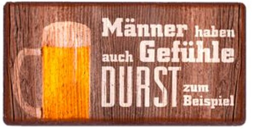 Männer haben auch Gefühle Durst zum Beispiel 10x5cm