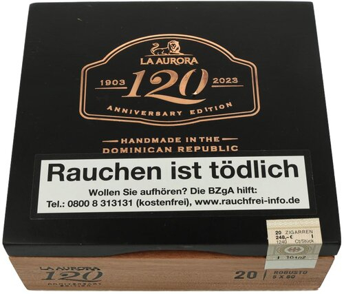 La Aurora Zigarren Anniversary 120th Robusto 20Stk.