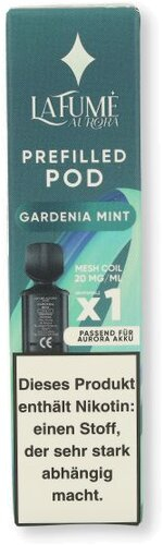 La Fume Aurora Prefilled Pod Gardenia Mint 2ml 20mg La Fume Aurora Prefilled Pod Gardenia Mint 2ml 20mg