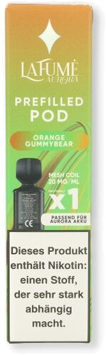 La Fume Aurora Prefilled Pod Orange Gummybear 20mg La Fume Aurora Prefilled Pod Orange Gummybear 20mg