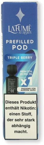 La Fume Aurora Prefilled Pod Triple Berry 2ml 20mg La Fume Aurora Prefilled Pod Triple Berry 2ml 20mg