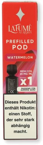 La Fume Aurora Prefilled Pod Watermelon 2ml 20mg La Fume Aurora Prefilled Pod Watermelon 2ml 20mg