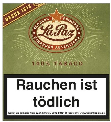 La Paz Wilde Cigarros Brasil 10er Zigarren La Paz Wilde Cigarros Brasil 10er Zigarren