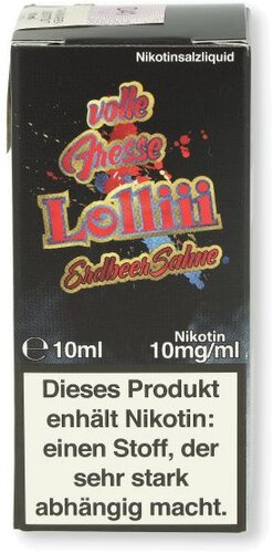 Lädla Juice volle Fresse Nikotinsalz Liquid ErdbeerSahnelolliii 10ml 10mg/ml
