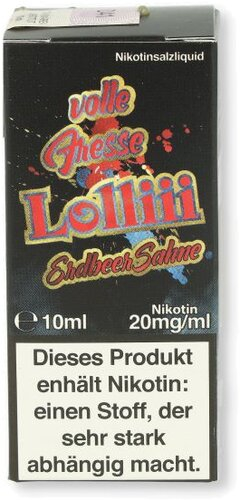 Lädla Juice volle Fresse Nikotinsalz Liquid ErdbeerSahnelolliii 10ml 20mg/ml