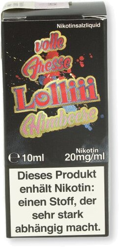 Lädla Juice volle Fresse Nikotinsalz Liquid Himbeerlolliii 10ml 20mg/ml