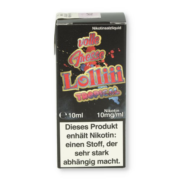Lädla Juice volle Fresse Nikotinsalz Liquid Tropicallolliii 10ml 10mg/ml