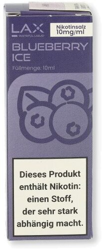 LAX Nikotinsalz Liquid Blueberry Ice 10mg/ml LAX Nikotinsalz Liquid Blueberry Ice 10mg/ml