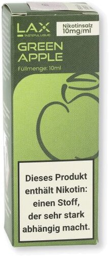 LAX Nikotinsalz Liquid Green Apple 10mg/ml LAX Nikotinsalz Liquid Green Apple 10mg/ml