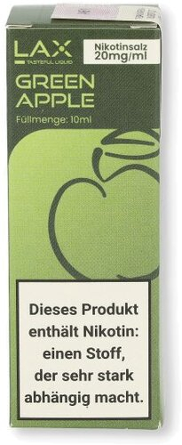 LAX Nikotinsalz Liquid Green Apple 20mg/ml LAX Nikotinsalz Liquid Green Apple 20mg/ml