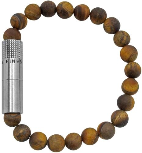 Le Fines Lames Armband Punch Bracelet M Tiger Eye 8mm