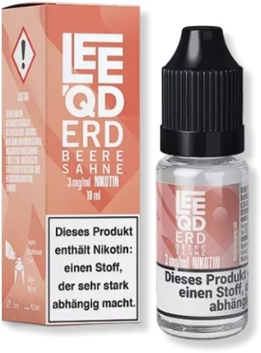 LEEQD Crazy Erdbeere Sahne 10ml 3mg Liquid