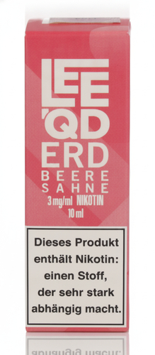 LEEQD Crazy Erdbeere Sahne 10ml 3mg Liquid