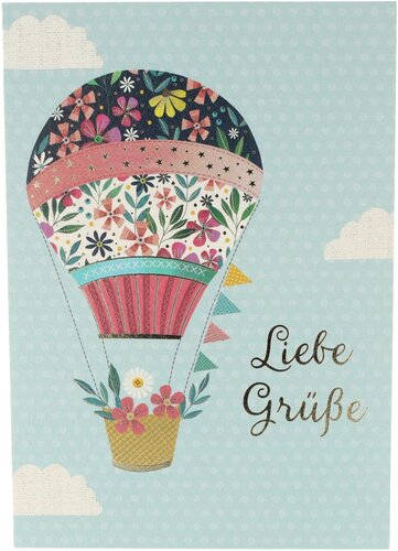 Liebe Grüße Grußkarte 17,5 x 13cm Liebe Grüße Grußkarte 17,5 x 13cm