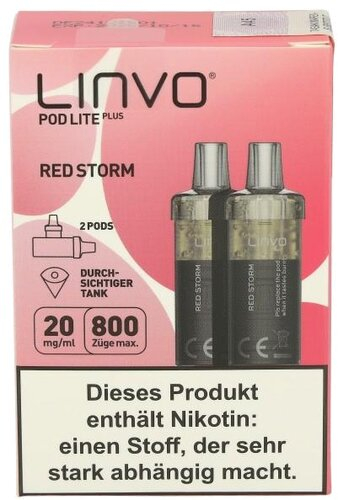 Linvo Pod Lite Plus Red Storm 2x2ml 20mg Linvo Pod Lite Plus Red Storm 2x2ml 20mg