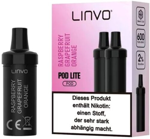 Linvo Pod Lite Raspberry, Grapefruit, Orange 20mg Linvo Pod Lite Raspberry, Grapefruit, Orange 20mg