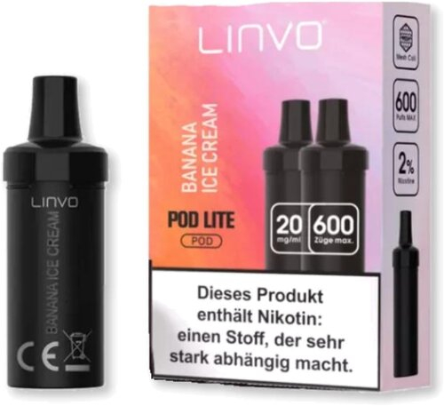 Linvo Pod Lite 2x2ml Banana Ice Cream 20mg