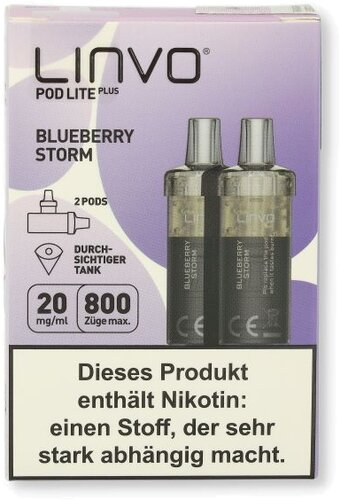 Linvo Pod Lite 2x2ml Blueberry Storm 20mg Linvo Pod Lite 2x2ml Blueberry Storm 20mg