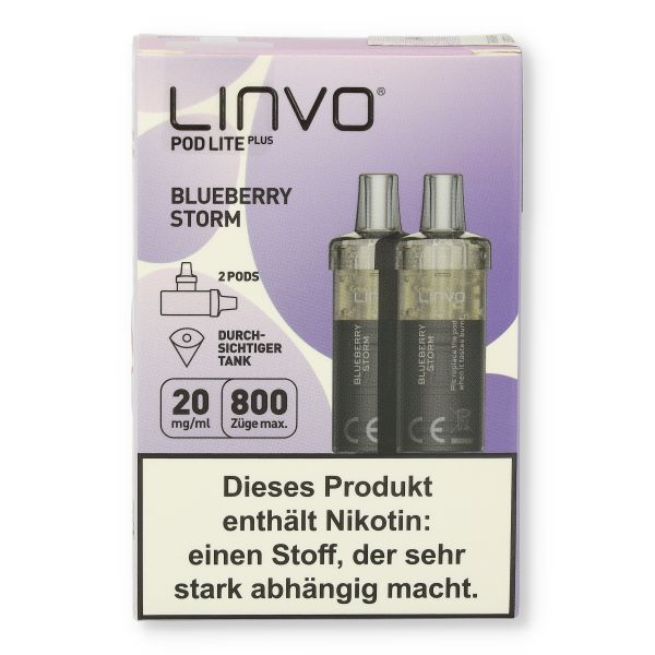 Linvo Pod Lite 2x2ml Blueberry Storm 20mg Linvo Pod Lite 2x2ml Blueberry Storm 20mg