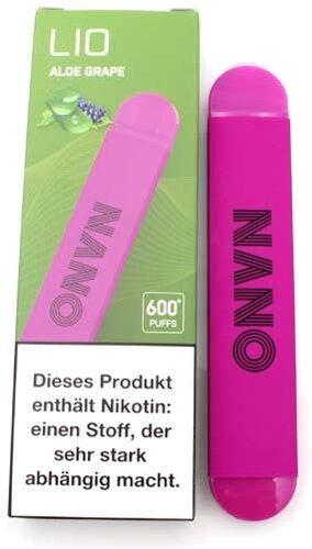 Lio Nano X 600 Einweg E-Zigarette Aloe Grape 20mg