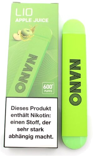 Lio Nano X 600 Einweg E-Zigarette Apple Juice 20mg
