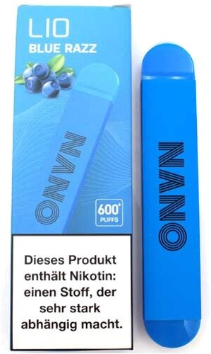 Lio Nano X 600 Einweg E-Zigarette Blue Razz 20mg