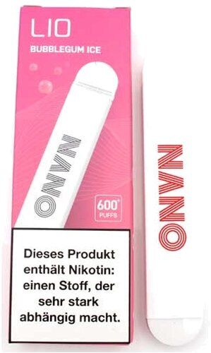 Lio Nano X 600 Einweg E-Zigarette Bubblegum Ice 20mg